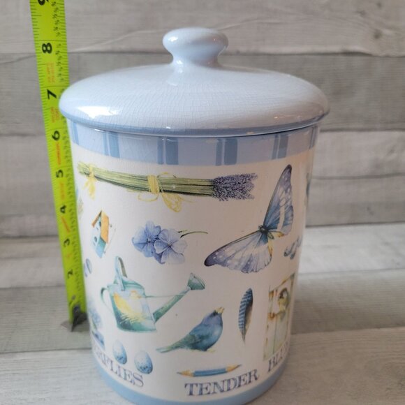 Butterfly Floral Ceramic Storage Jar Canister Lidded Nature Marjolein Bostin - Picture 7 of 10